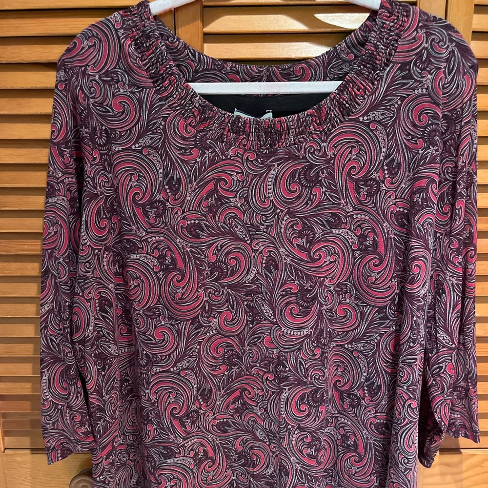 110. WOMENS CROFT & BARROW 3X DETAIL TOP